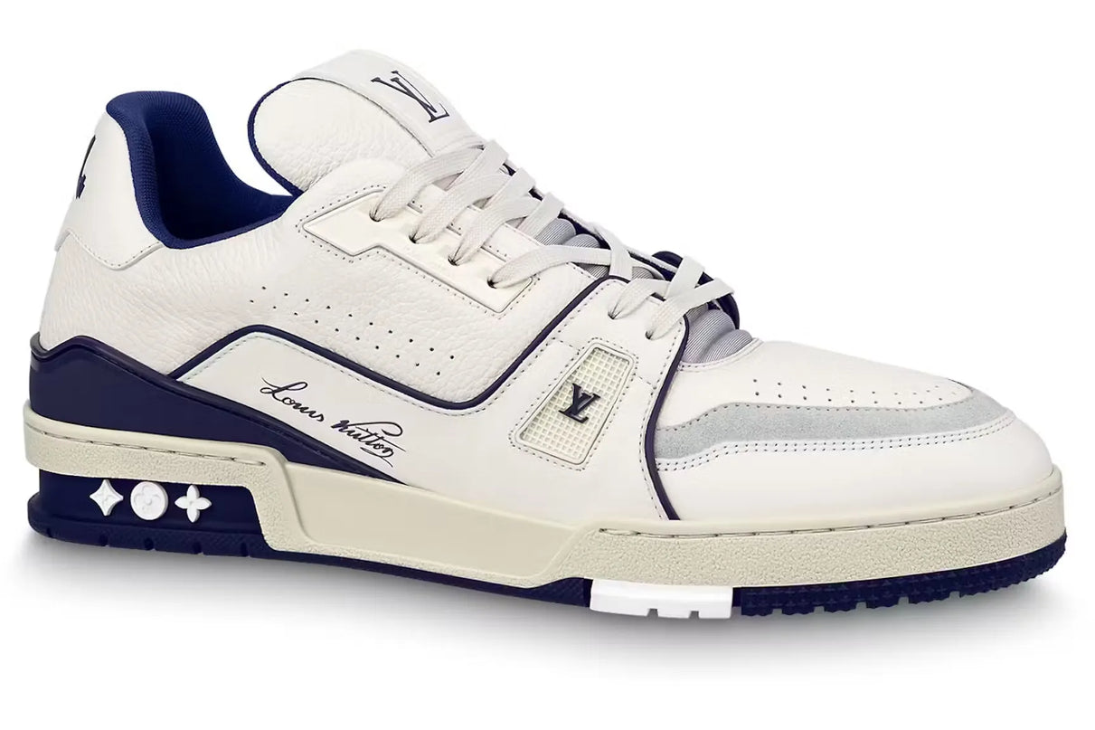 Louis Vuitton Trainer #54 Signature White Marine