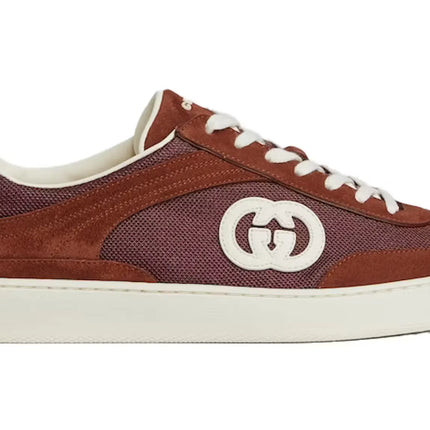 Gucci Interlocking Red White Suede