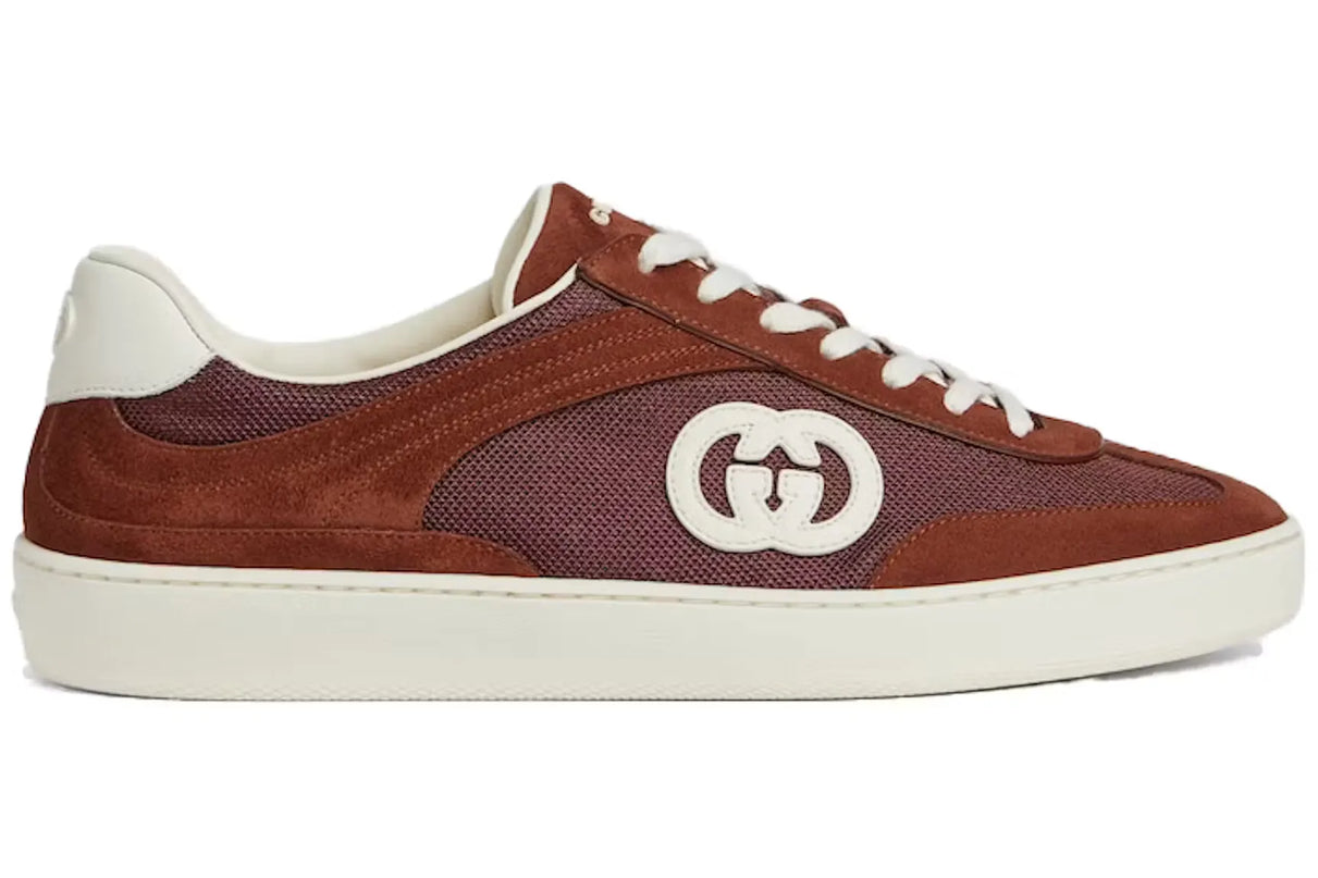 Gucci Interlocking Red White Suede