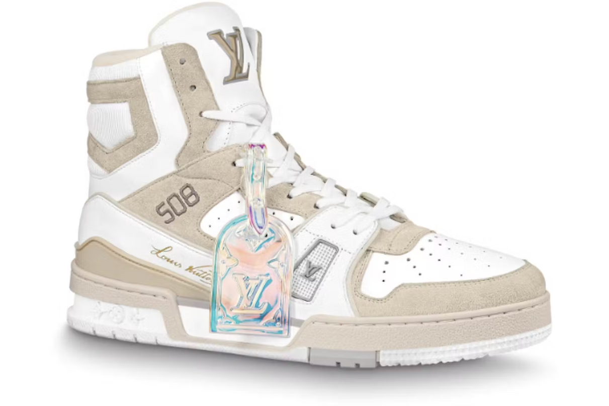 Louis Vuitton Trainer Sneaker White Iridescent